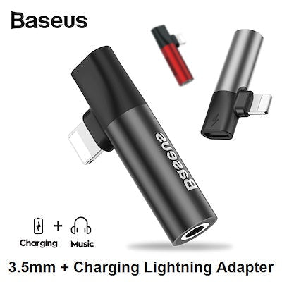 Baseus 3 in 1 Charging+Music+Calling Lightning iPhone male to Dual iPhone Female adopter
