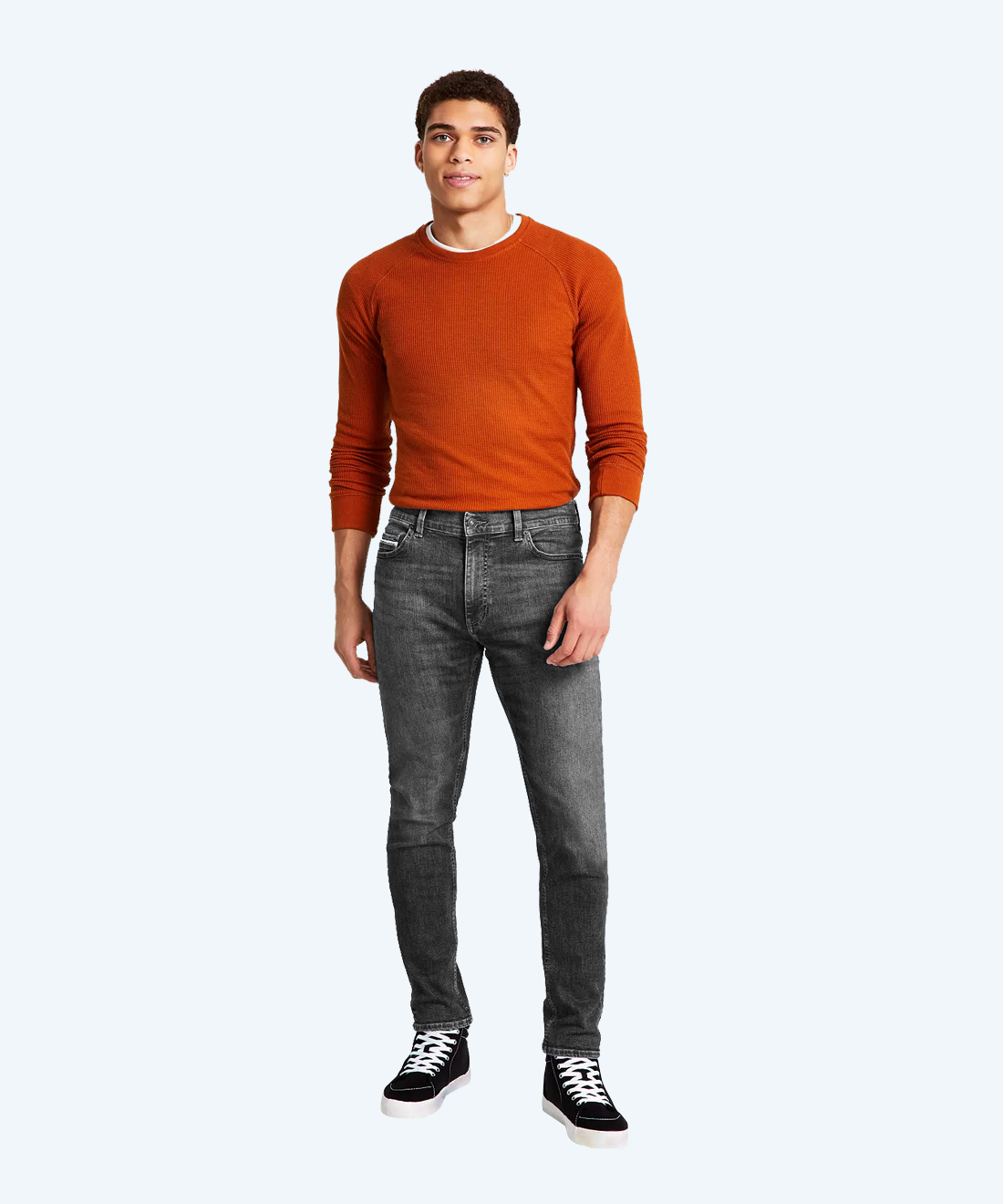 Worn stylish jeans