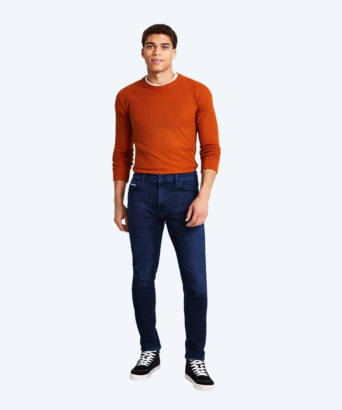 Worn stylish jeans