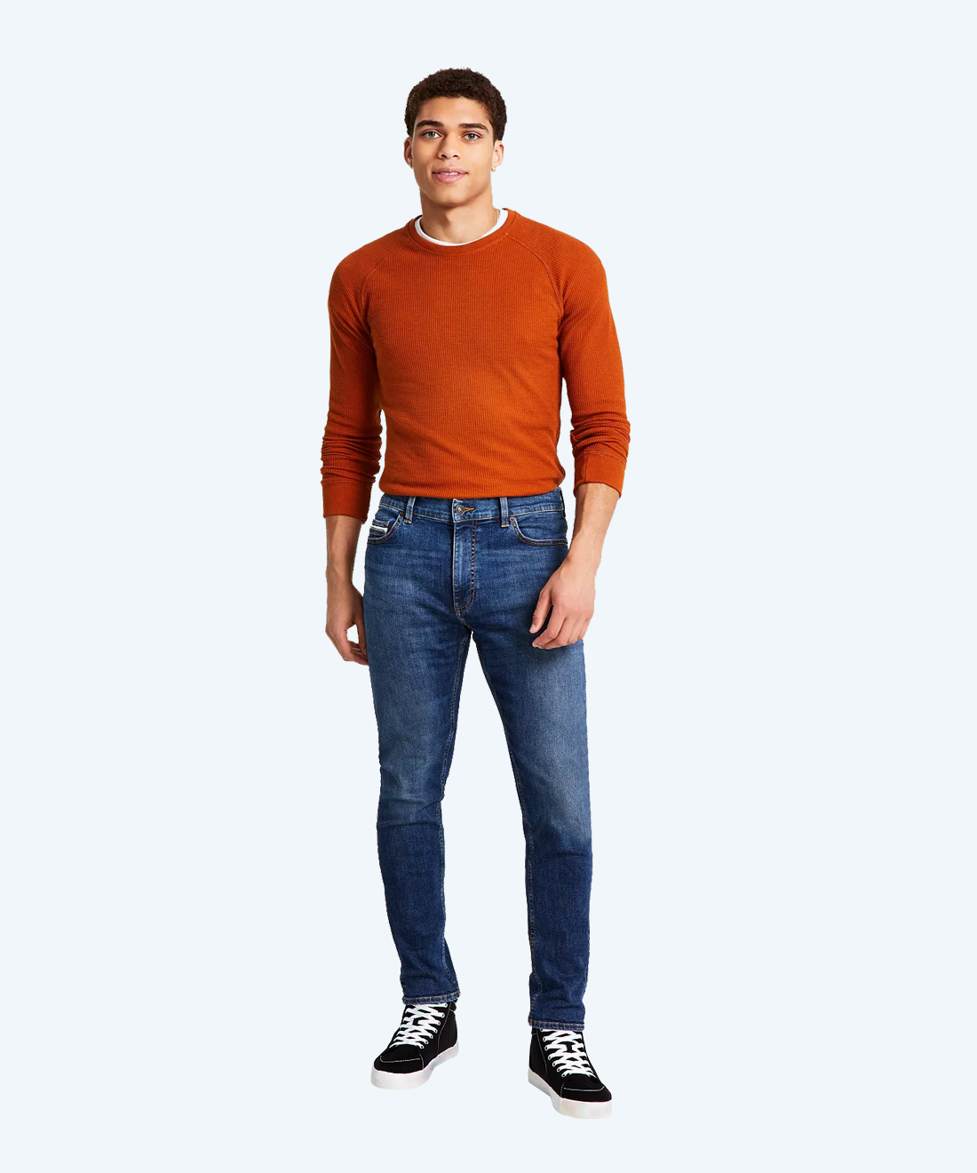 Worn stylish jeans