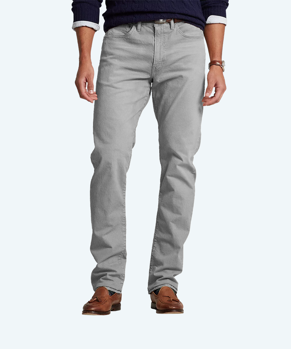 Demi-season denim trousers