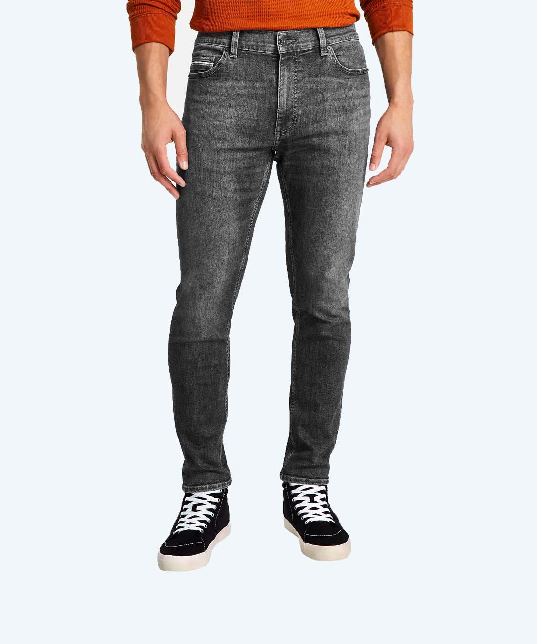 Worn stylish jeans