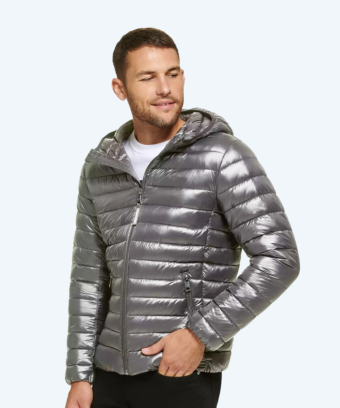 Satin padded jacket