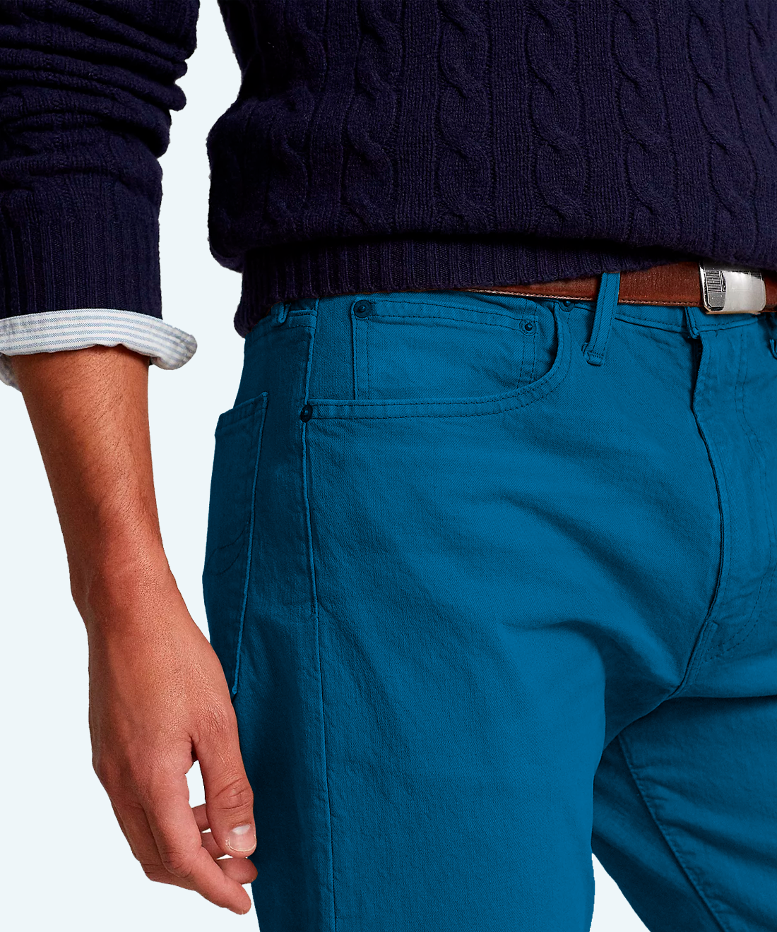 Demi-season denim trousers
