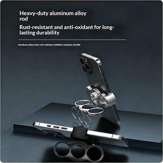 Rotatable Dual-Ring Three-Finger Phone Holder