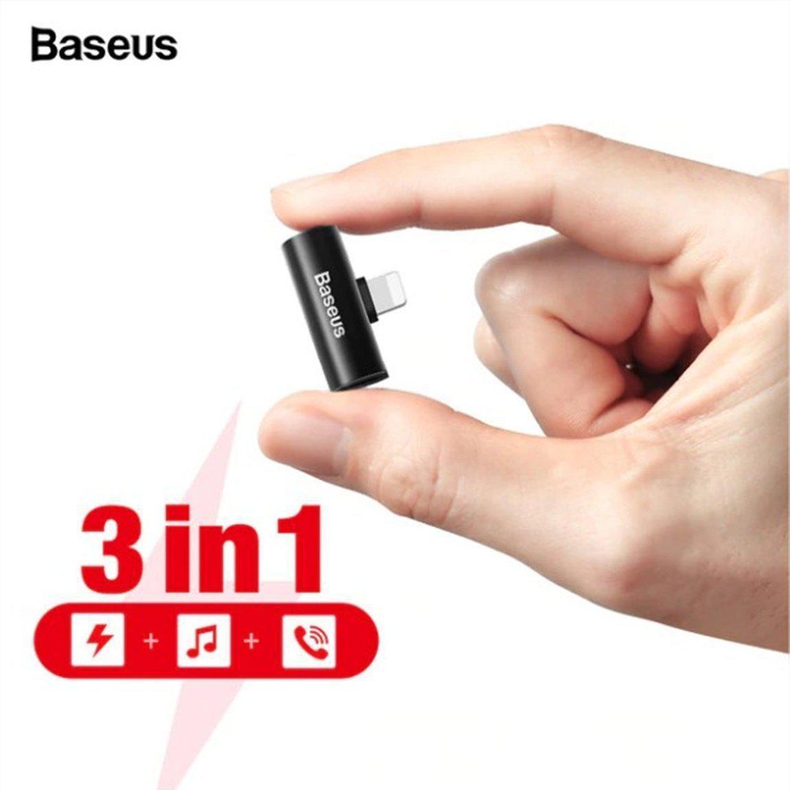 Baseus 3 in 1 Charging+Music+Calling Lightning iPhone male to Dual iPhone Female adopter