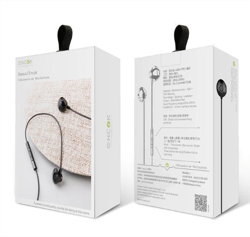 Baseus H06 3.5 mm 6D Microphoe Stereo In-ear Earphone Wired Headphones