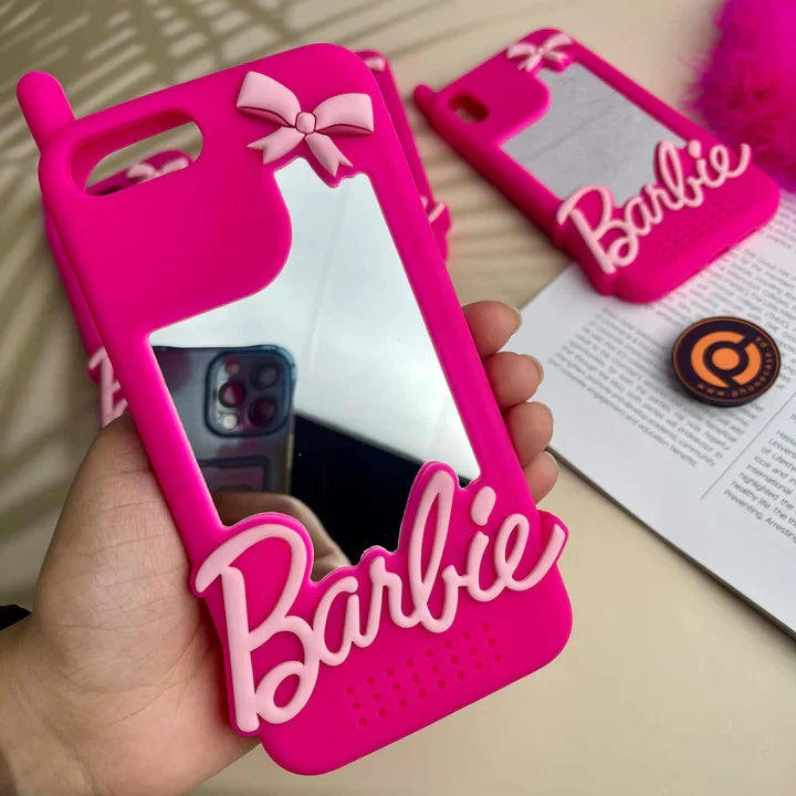 iPhone all Models Barbie Silicone Mirror 3D Case
