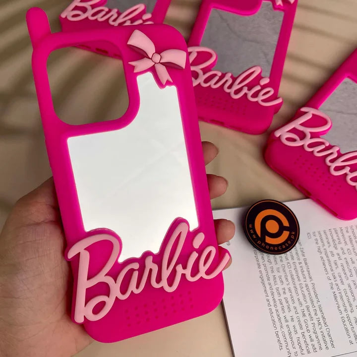 iPhone all Models Barbie Silicone Mirror 3D Case