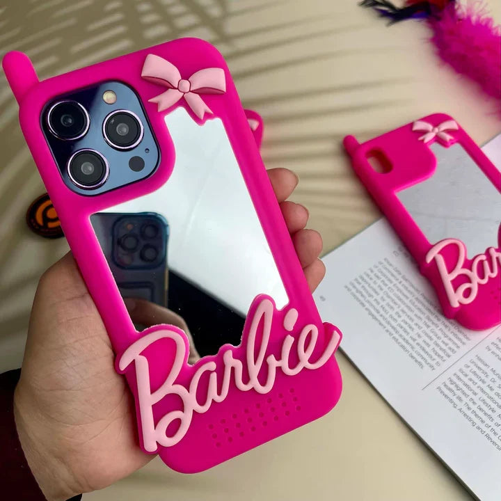 iPhone all Models Barbie Silicone Mirror 3D Case