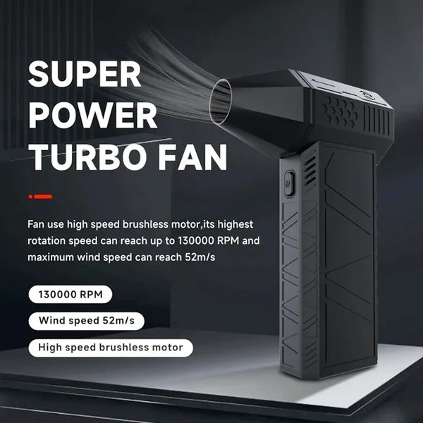 130000RPM Turbo Jet Air Blower ā Rechargeable High-Speed Cordless Duster for Car, PC & Home Cleaning