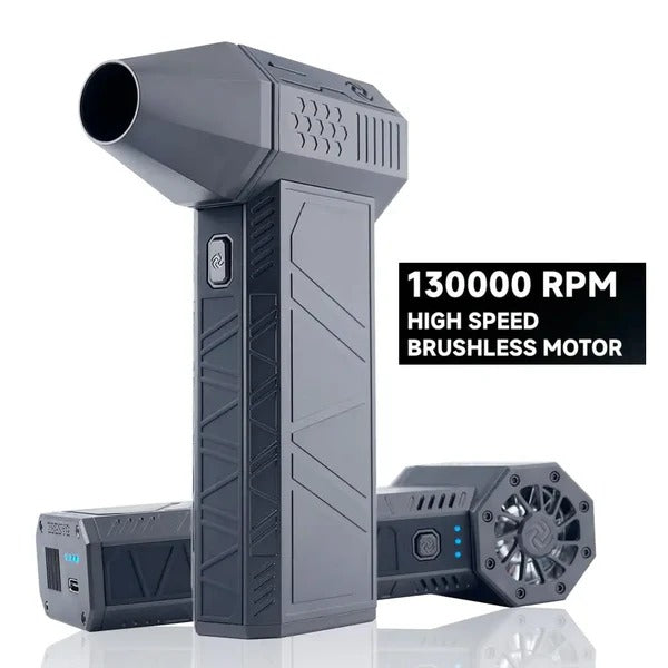 130000RPM Turbo Jet Air Blower ā Rechargeable High-Speed Cordless Duster for Car, PC & Home Cleaning
