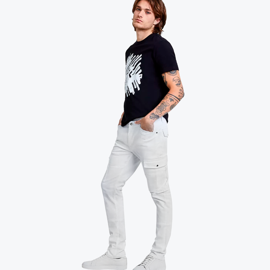 White cargo pants