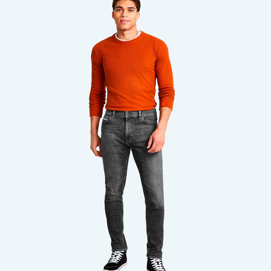 Worn stylish jeans
