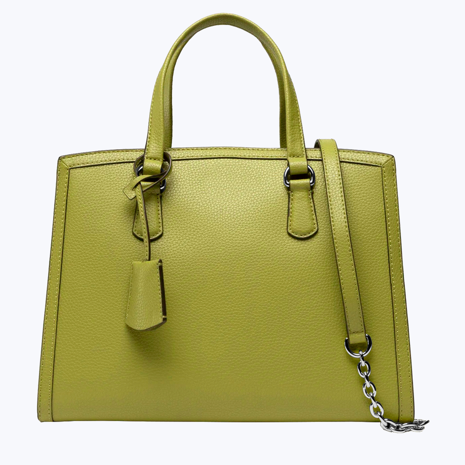 Leather tote bag