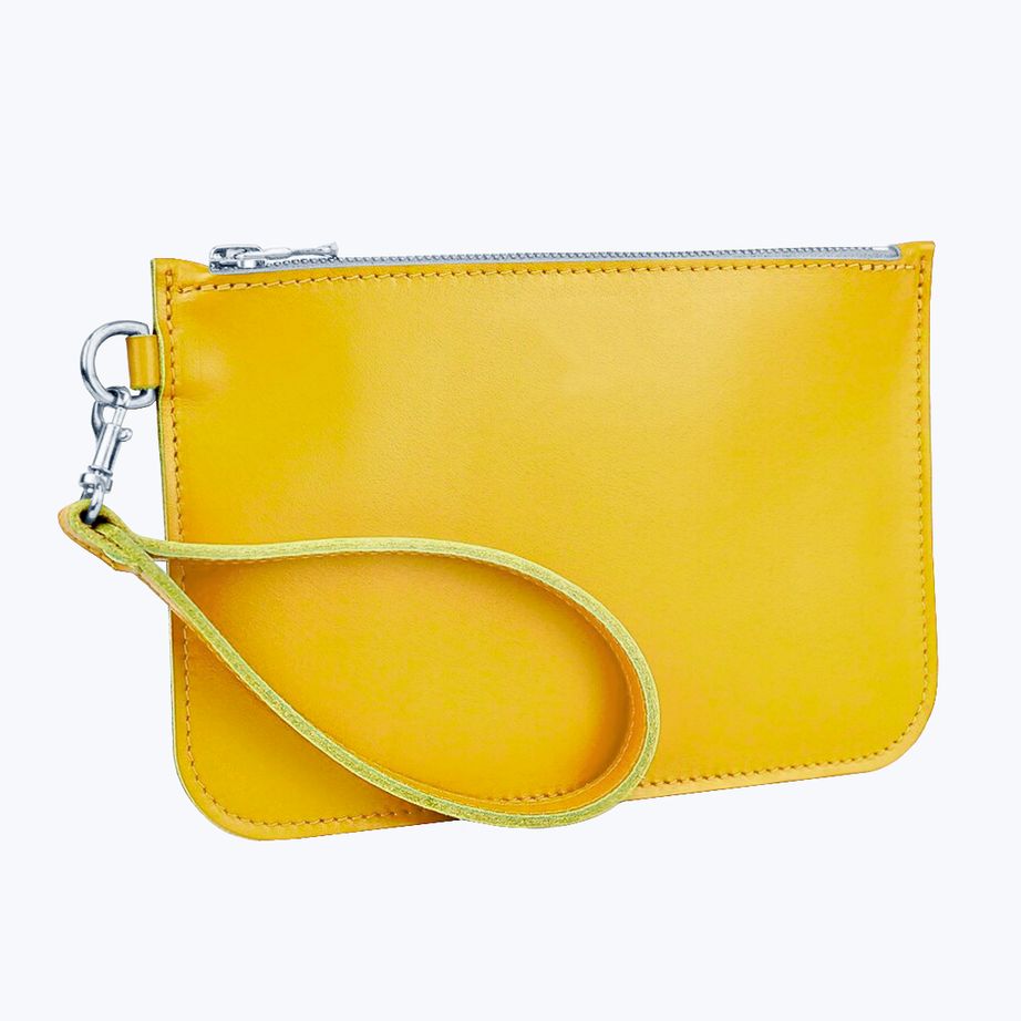 Clutch with wrist strap