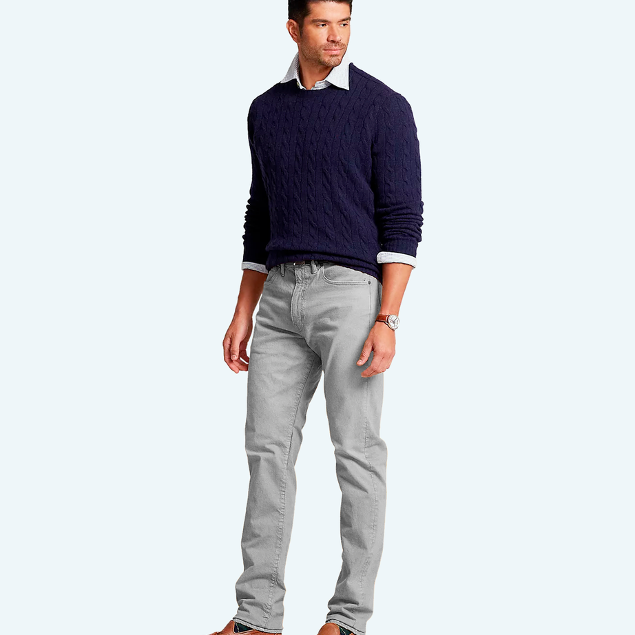 Demi-season denim trousers
