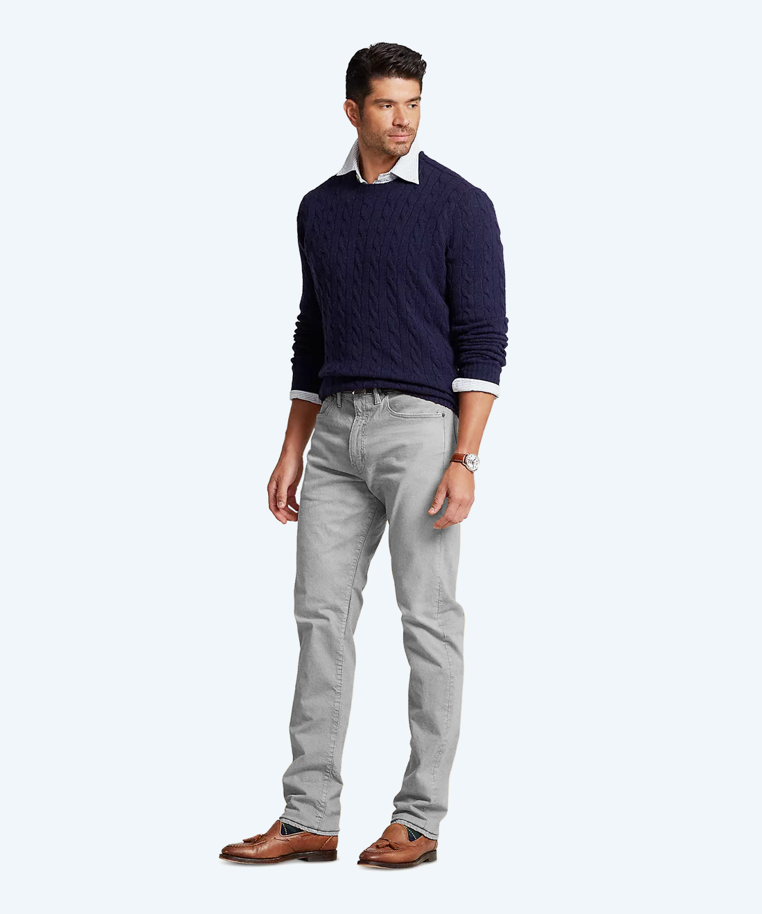 Demi-season denim trousers
