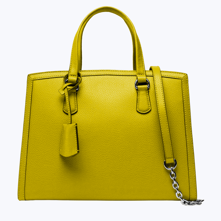 Leather tote bag