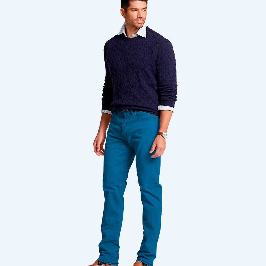 Demi-season denim trousers