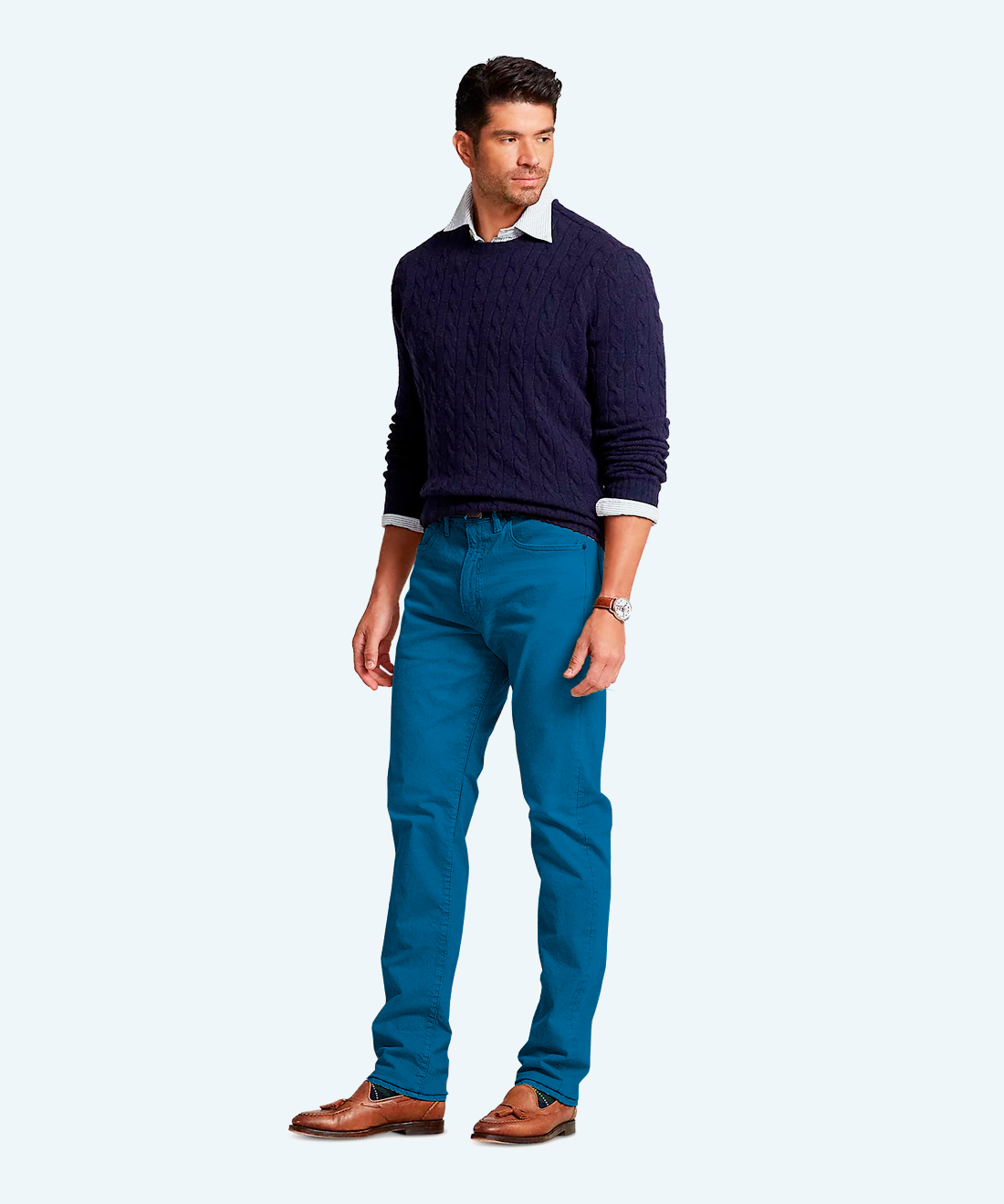 Demi-season denim trousers