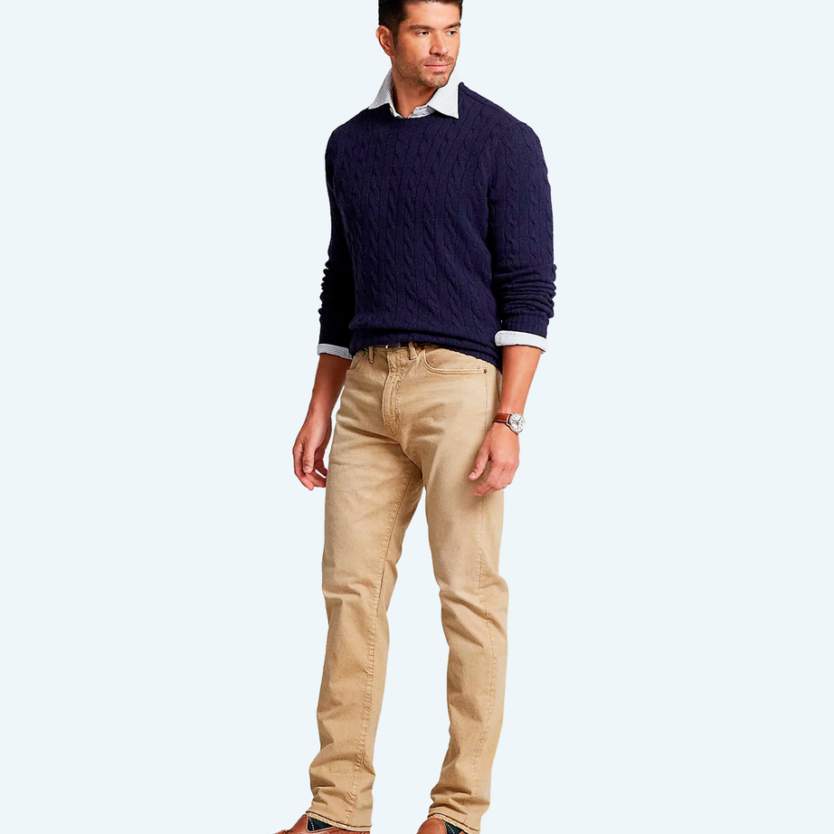 Demi-season denim trousers
