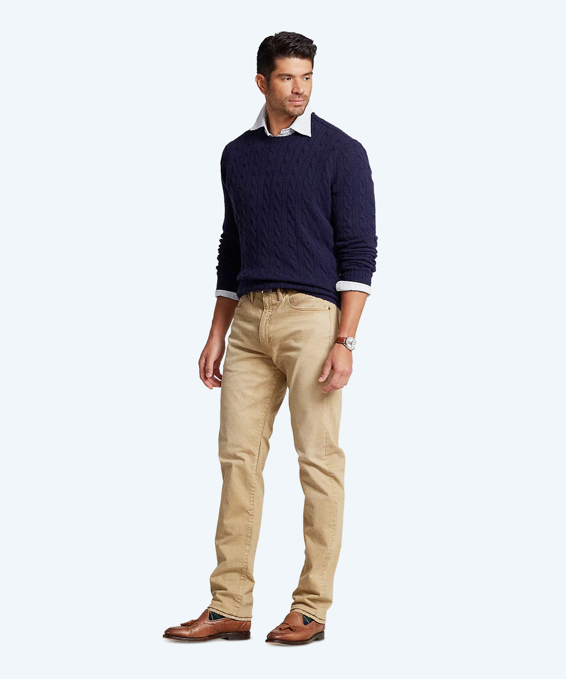 Demi-season denim trousers