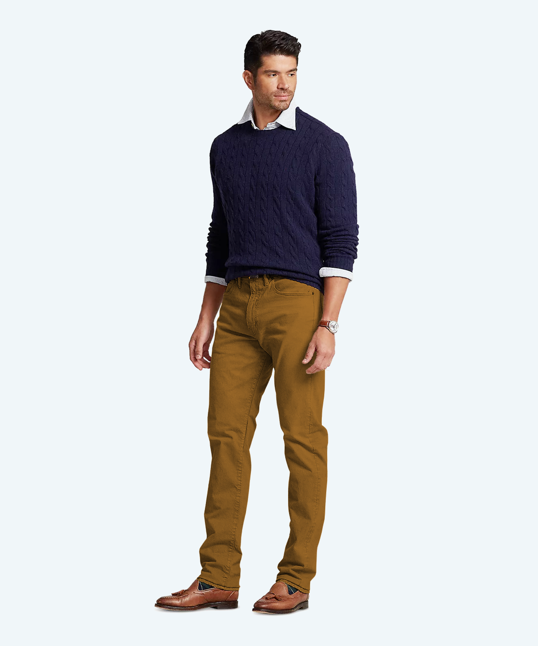 Demi-season denim trousers