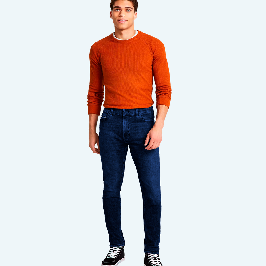 Worn stylish jeans