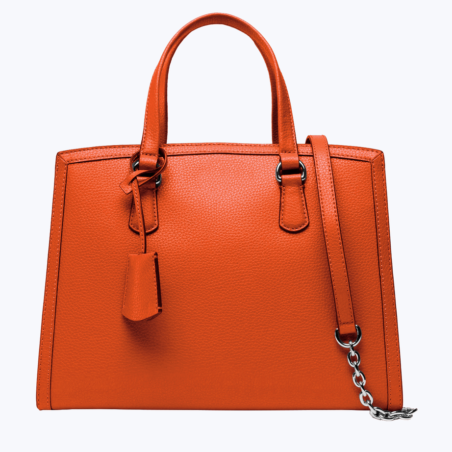 Leather tote bag