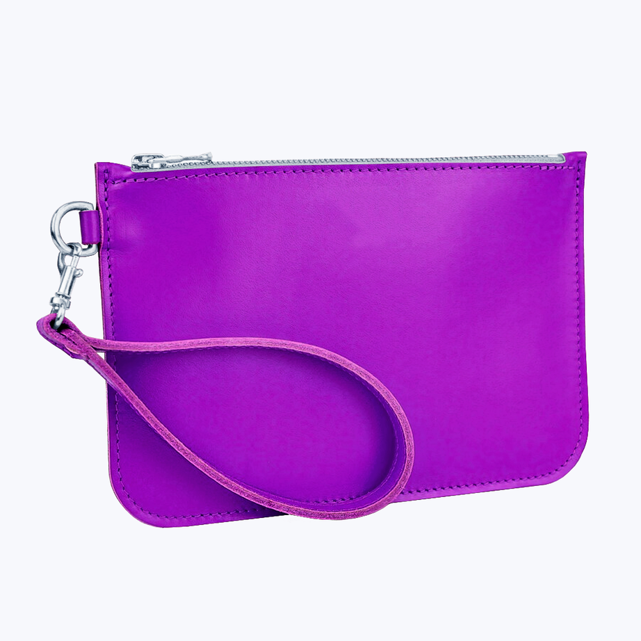 Clutch with wrist strap