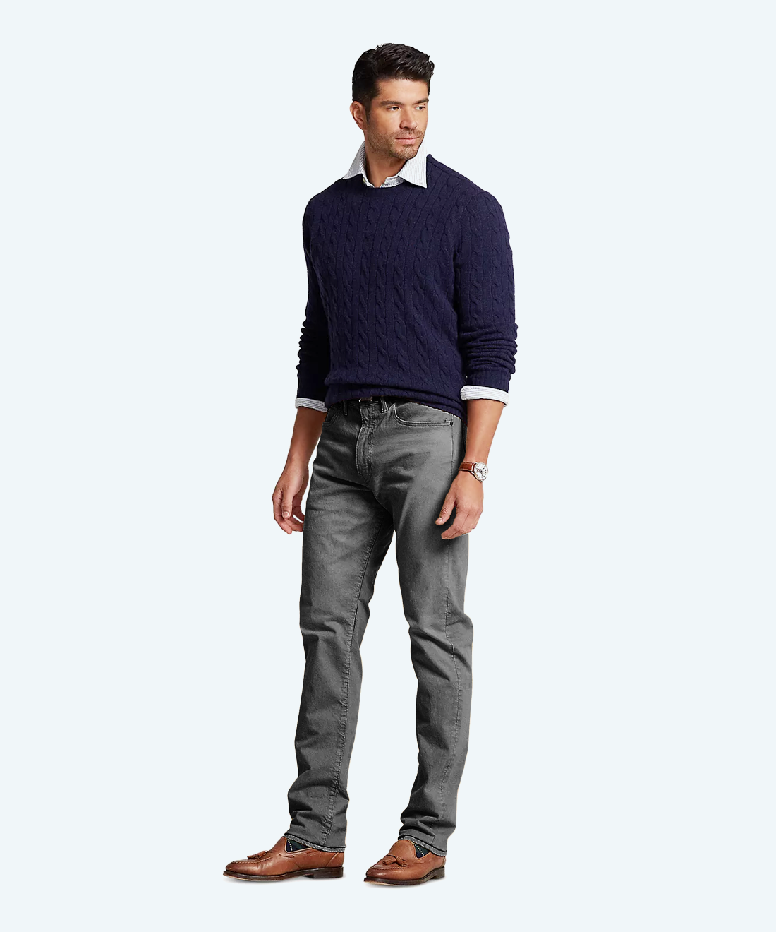 Demi-season denim trousers