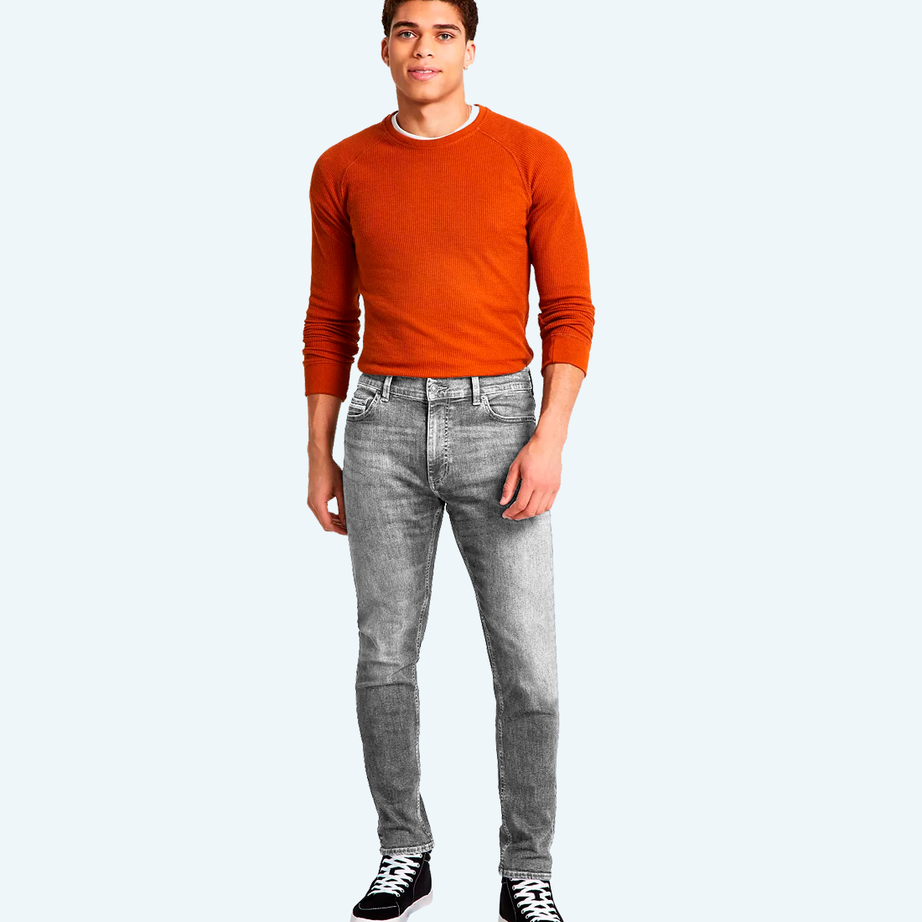 Worn stylish jeans