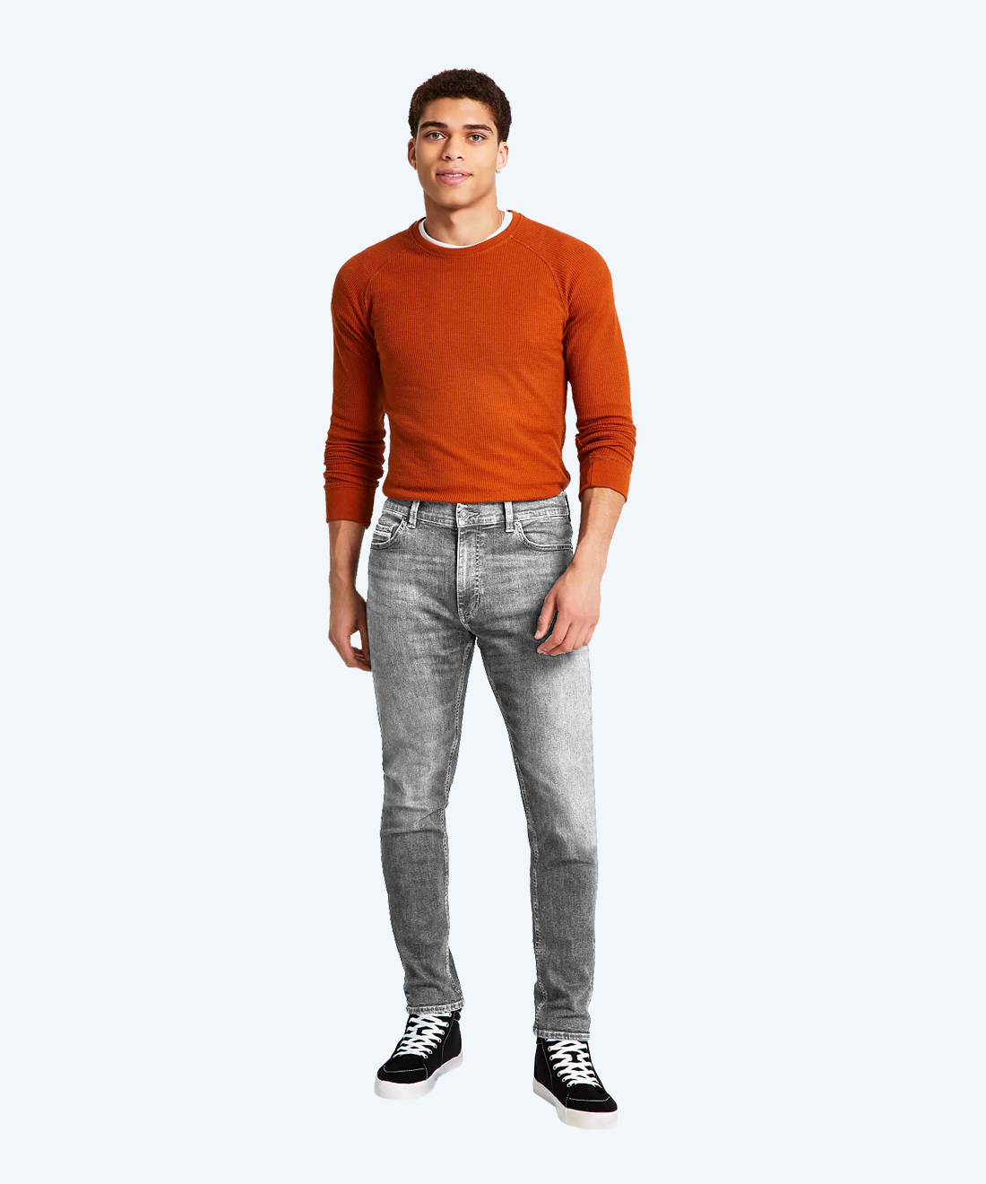 Worn stylish jeans