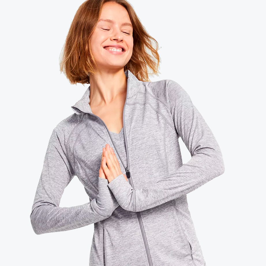 Grey full zip jacket