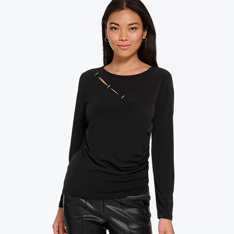 Black jersey top