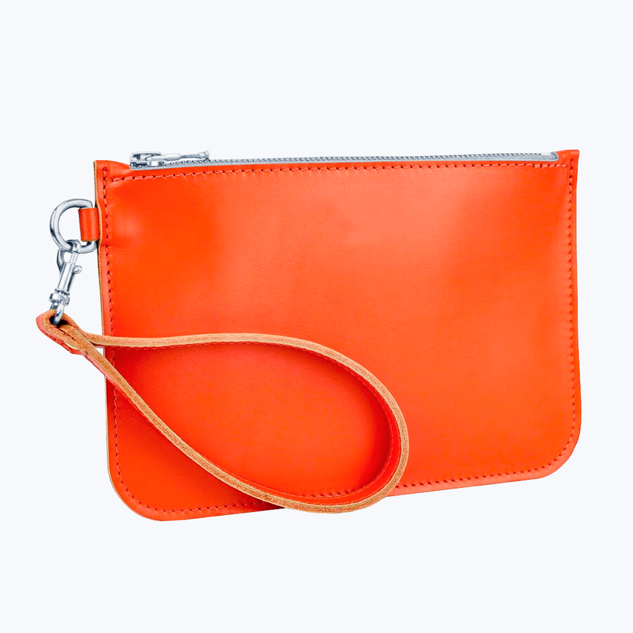 Clutch with wrist strap