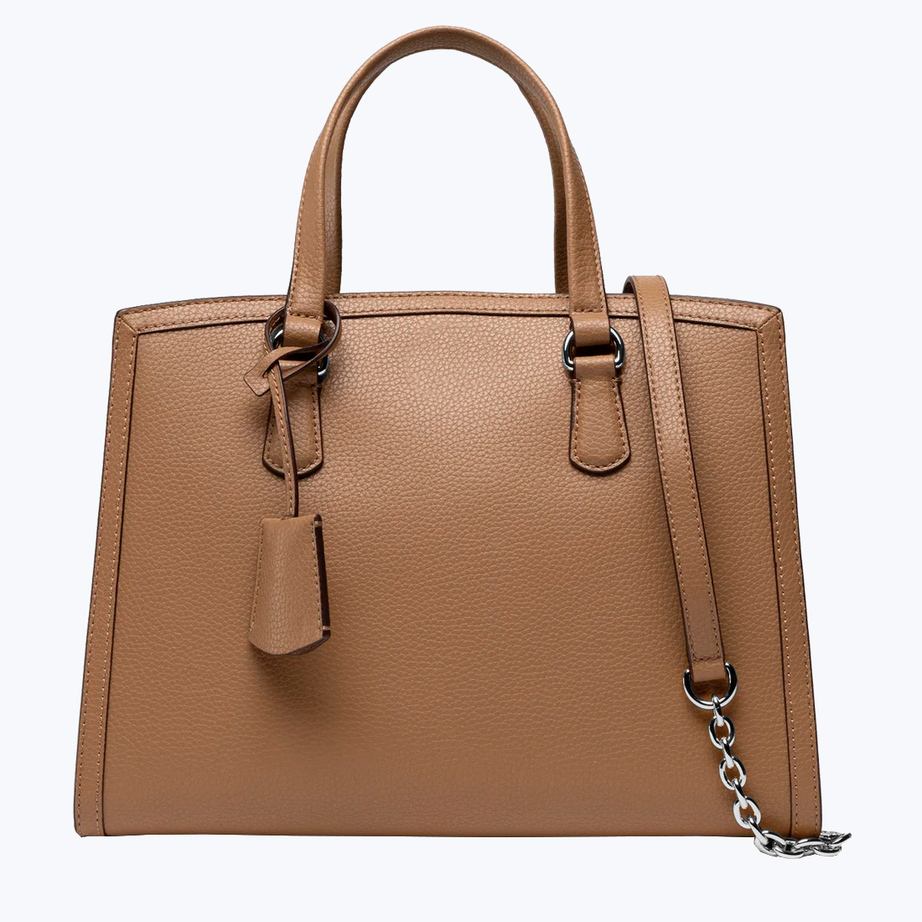 Leather tote bag