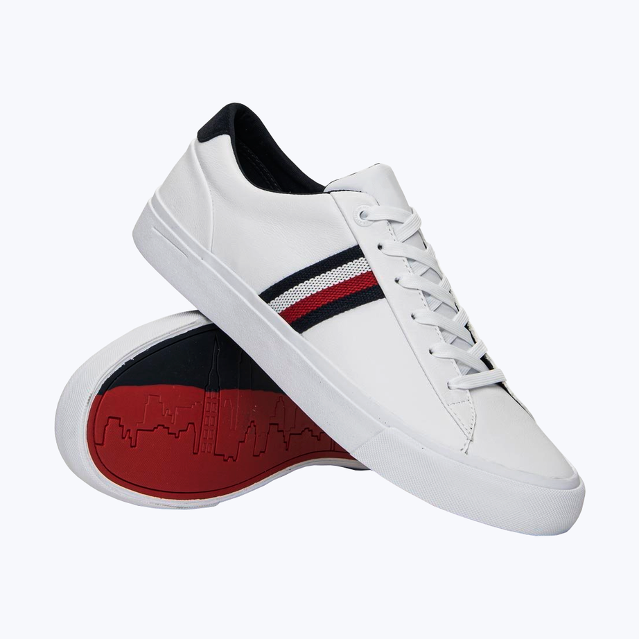 White leather sneakers