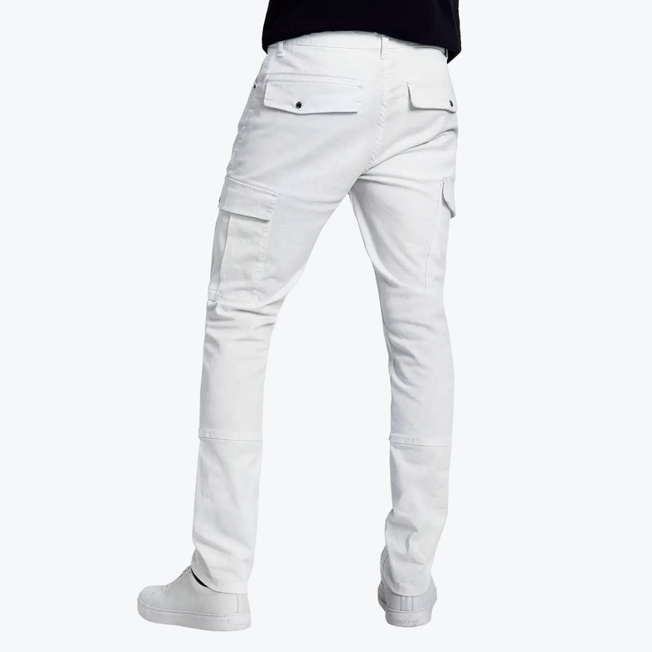 White cargo pants