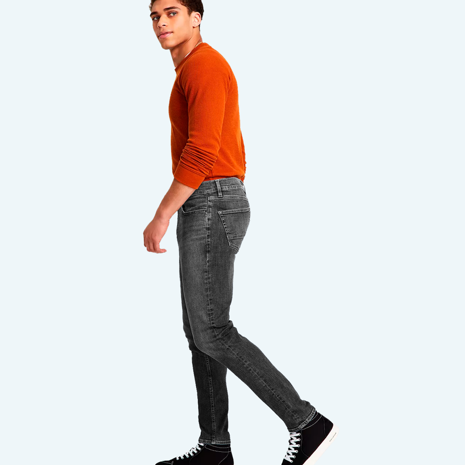 Worn stylish jeans
