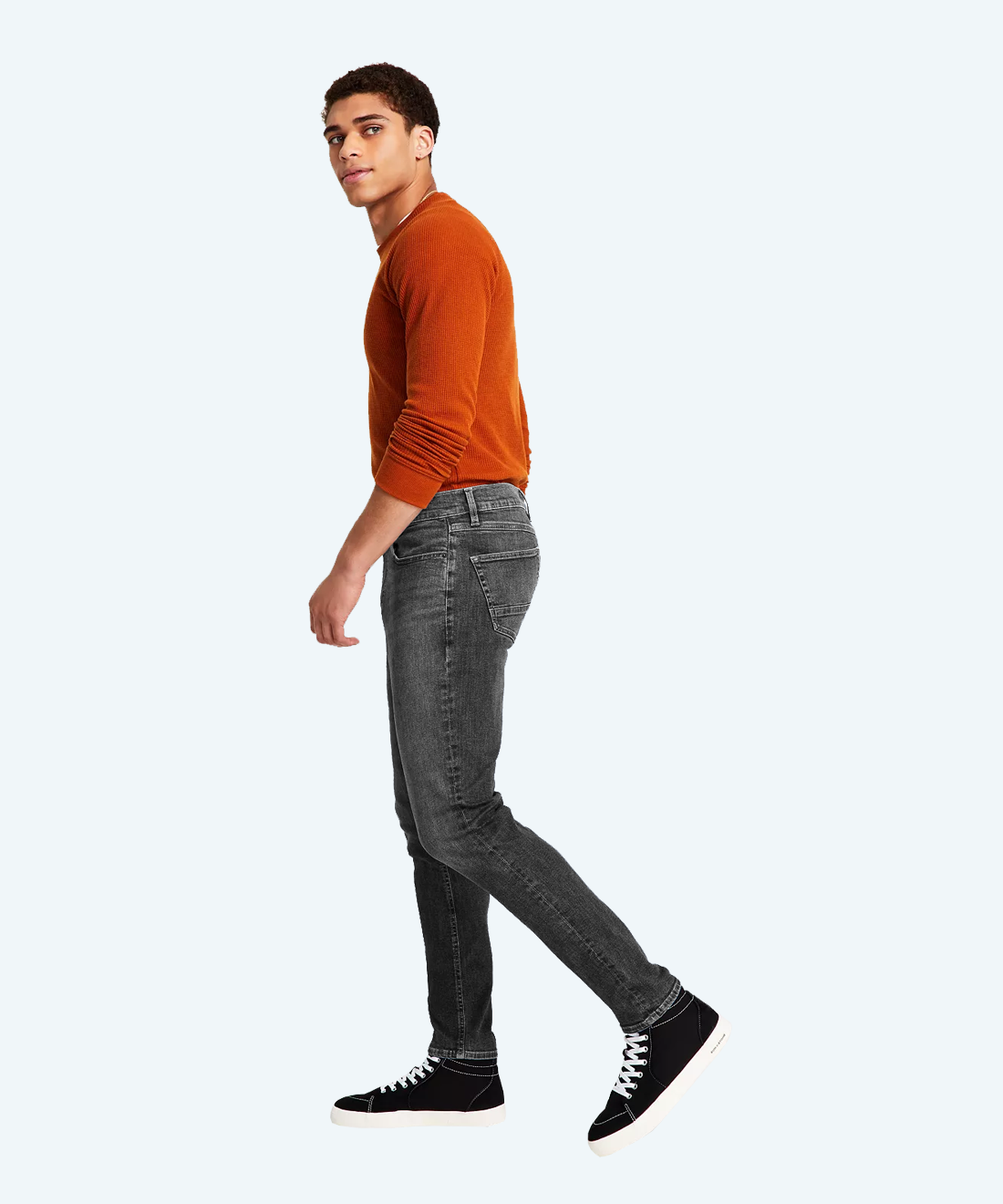 Worn stylish jeans