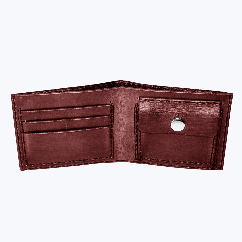 Rough leather wallet