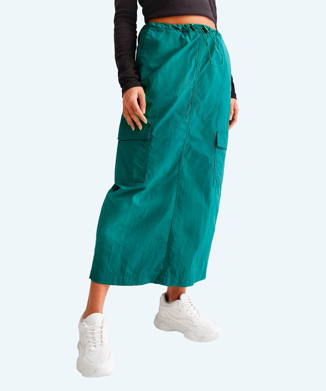 Long cargo skirt