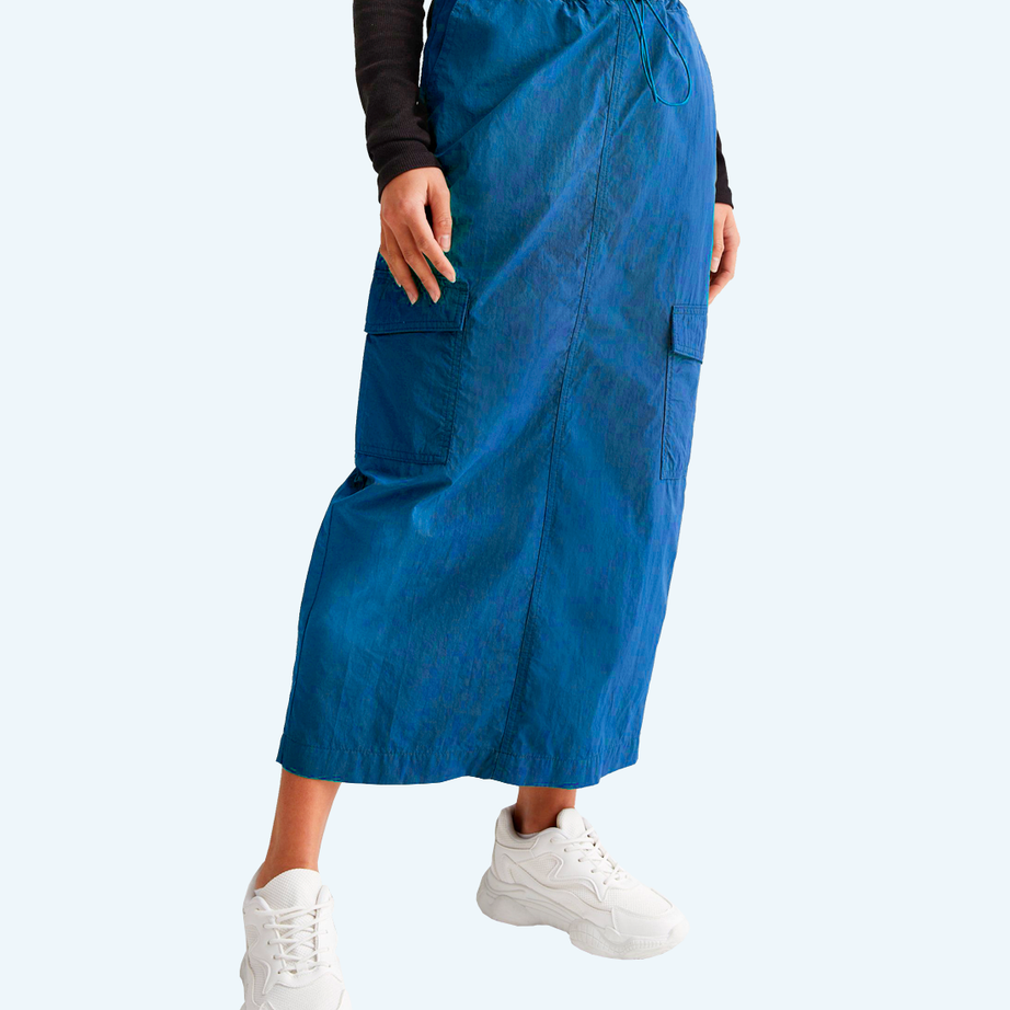 Long cargo skirt