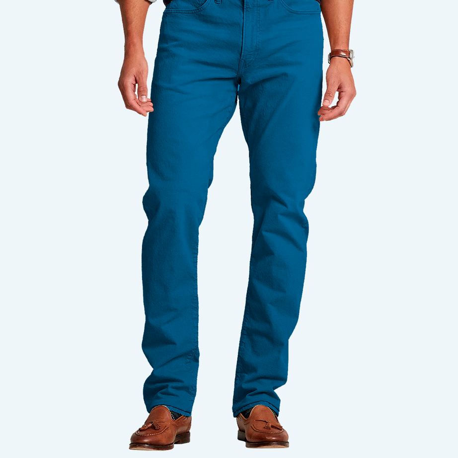 Demi-season denim trousers