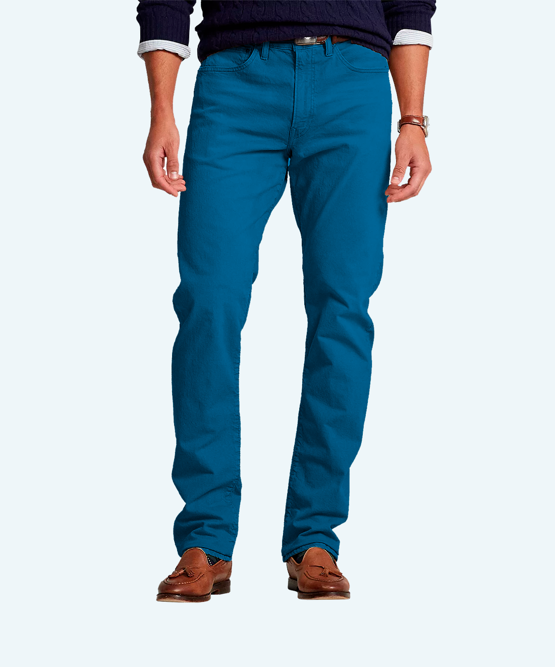 Demi-season denim trousers