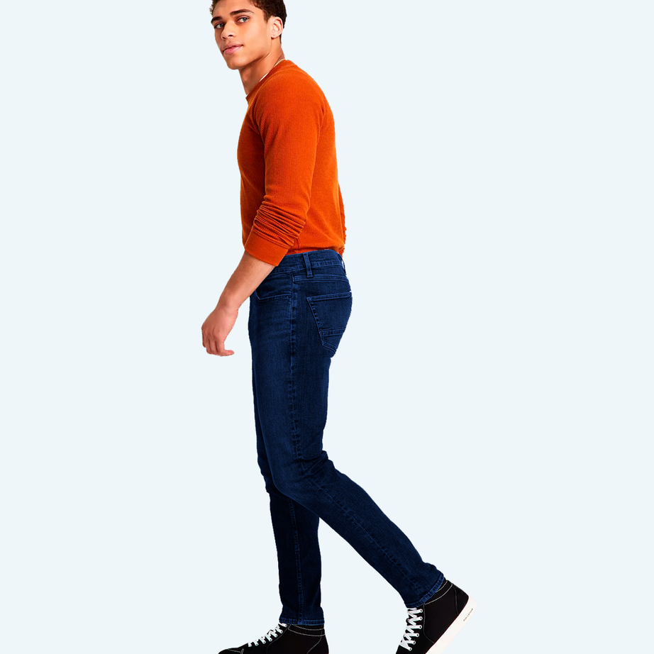 Worn stylish jeans