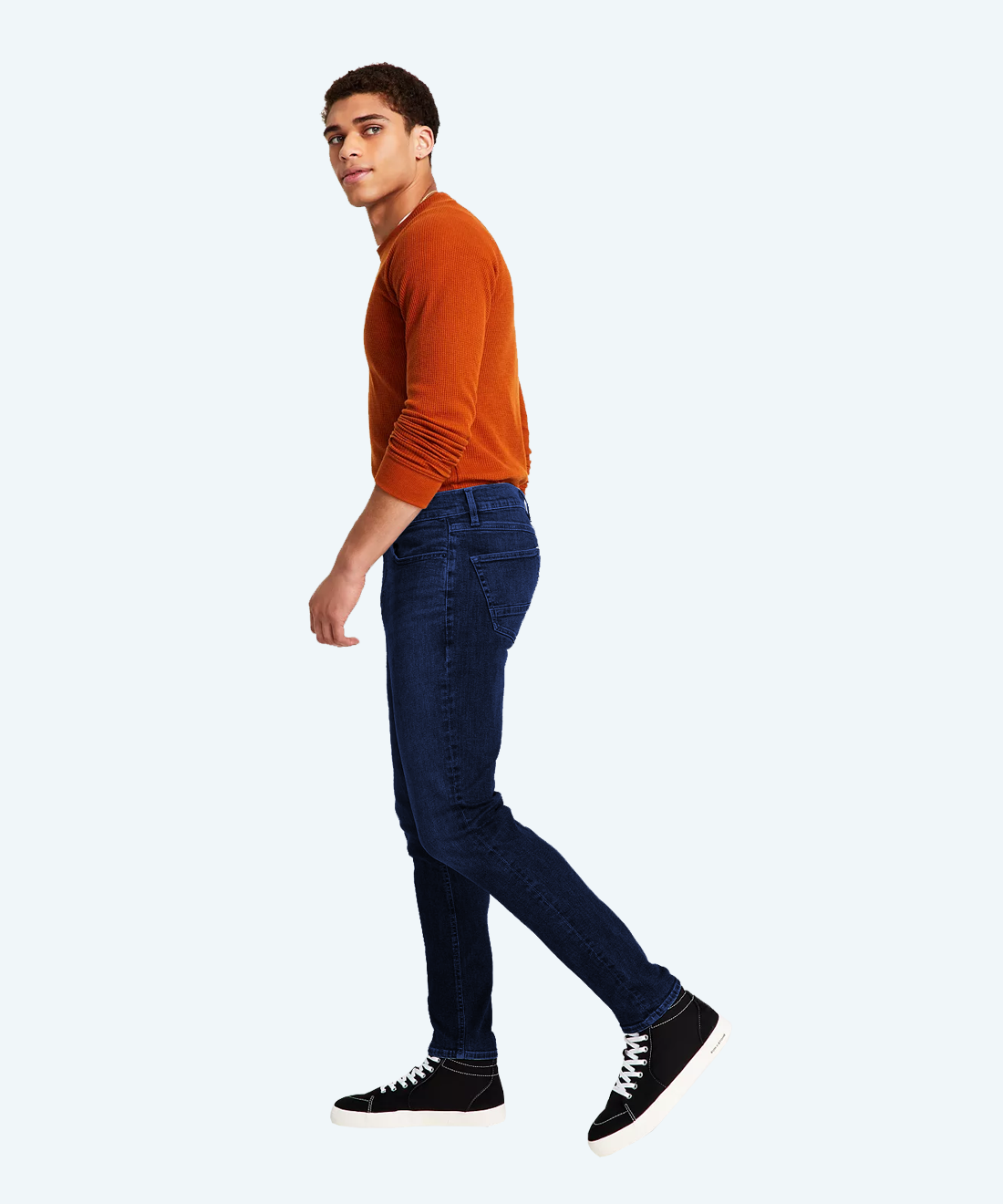 Worn stylish jeans