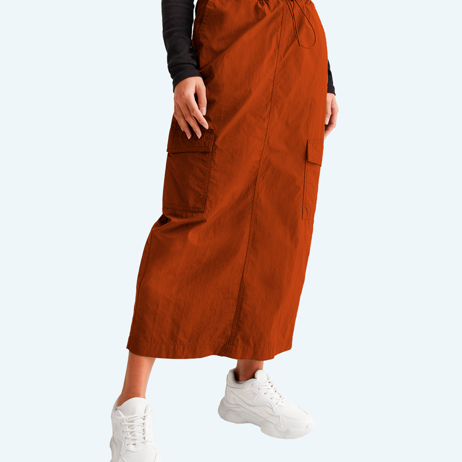 Long cargo skirt